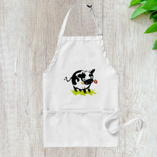 Tablier Vache avec une fleur