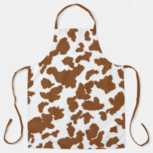 Tablier Vache Brown Et Blanche Cacher Motif fourrure