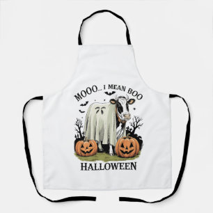 Tablier Vache de ferme Halloween vintage