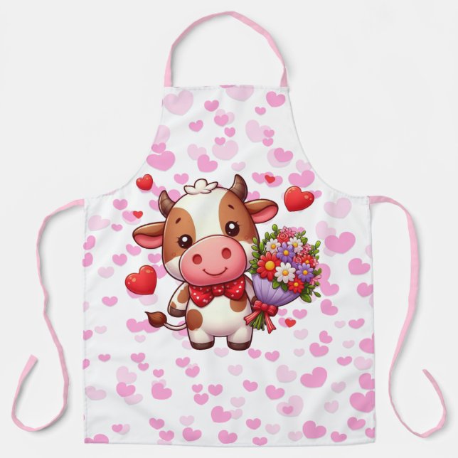 Tablier Vache de la Saint Valentin (Recto)