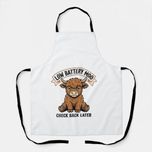Tablier Vache Écossaise Grincheuse Drôle de T-Shirt Humeur