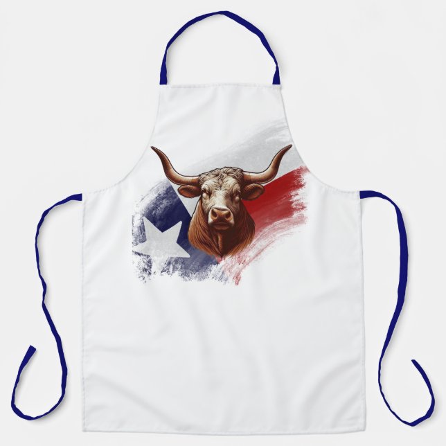 Tablier Vache longhorne du Texas (Recto)