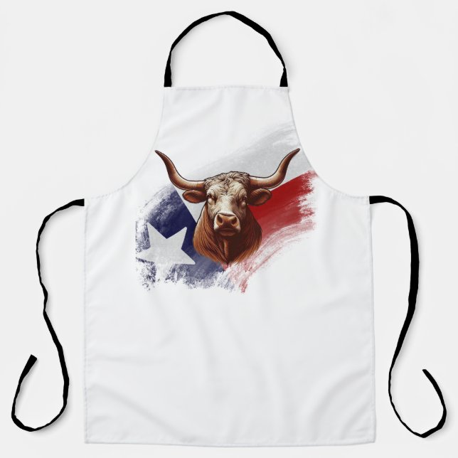 Tablier Vache longhorne du Texas (Recto)