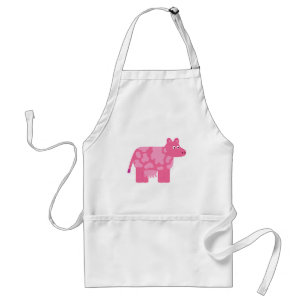 Tablier Vache rose