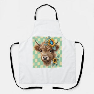 Tablier Vache Tournesol Png, Vache Highland Mignonne