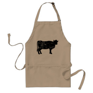 Tablier Vaches drôles coupées de viande