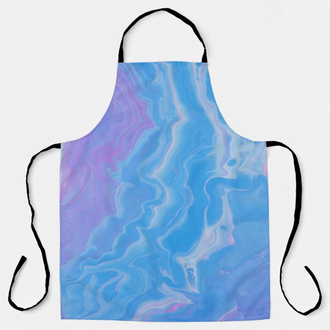 TABLIER VAGUES ABSTRAITES PASTEL ET BLEU (Recto)