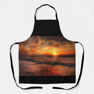 Tablier Vagues de mer coucher du soleil