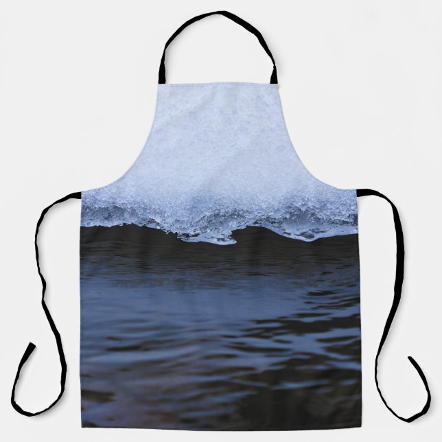 TABLIER VAGUES D'EAU SUR LA RIVE (Recto)
