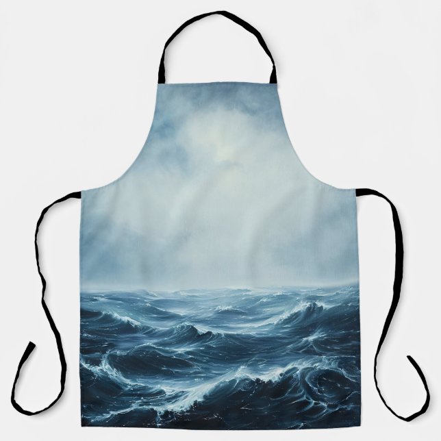 Tablier Vagues océaniques des mers dures (Recto)