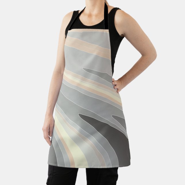 Tablier vagues rose gris jaune (Insitu)