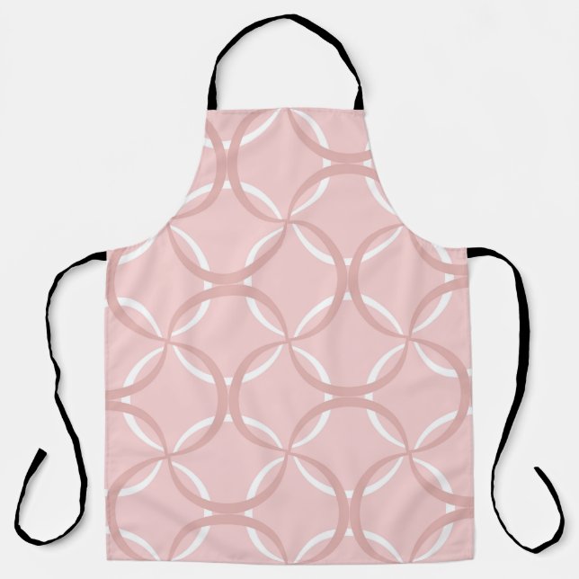 Tablier Vagues roses : Motif chic sans couture (Recto)