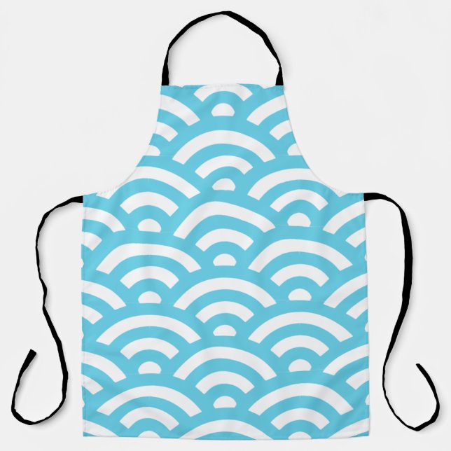 Tablier Vagues texture bleu marine (Recto)