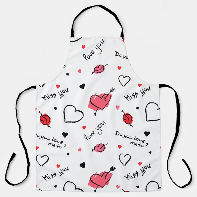 Tablier Valentine's Hearts Arrow sans couture (Recto)