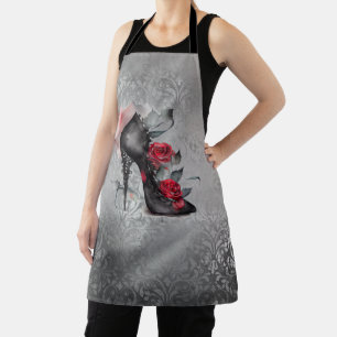 Tablier Vampy Spike Stiletto   Rouge Rose Haut-talon Grung