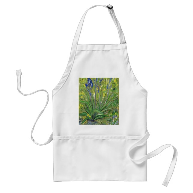 Tablier Van Gogh art Irises, reproduction acrylique (Devant)