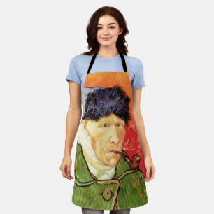 Tablier Van Gogh - Autoportrait avec l'oreille bandée et p