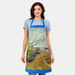 Tablier Van Gogh Bateaux de pêche sur la plage à Saintes-M