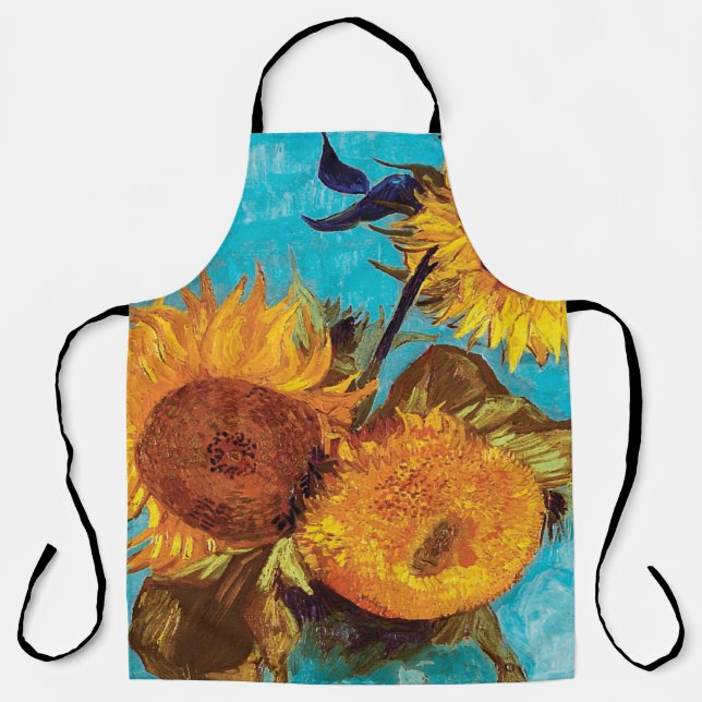 Tablier Van Gogh - Trois Tournesols Dans Un Vase - Beaux-A (Recto)