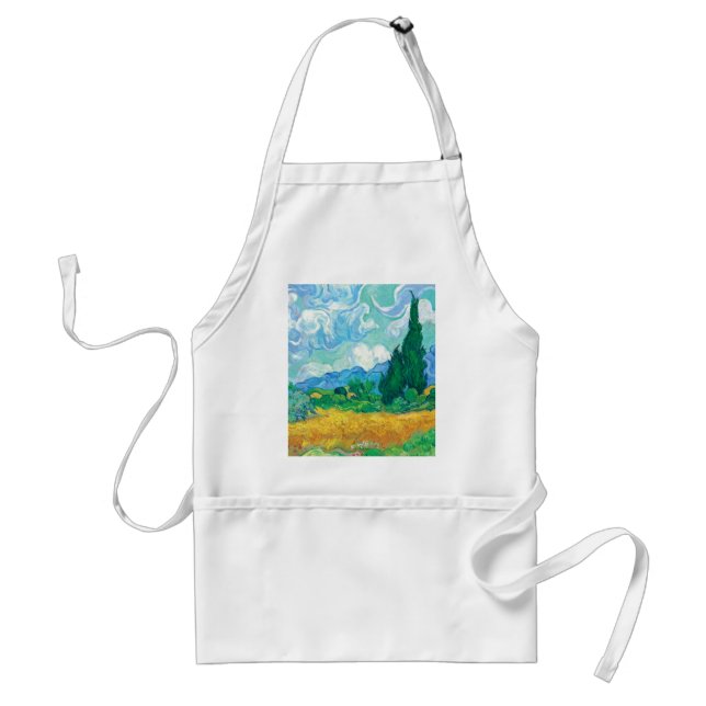 Tablier Van Gogh Wheatfield avec Cyprès (Devant)