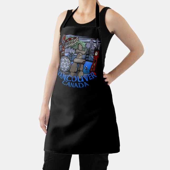 Tablier Vancouver Apron Vancouver Landmark Souvenir Aprons (Insitu)