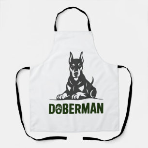 Tablier Vecteur de chien Doberman 2 couleurs