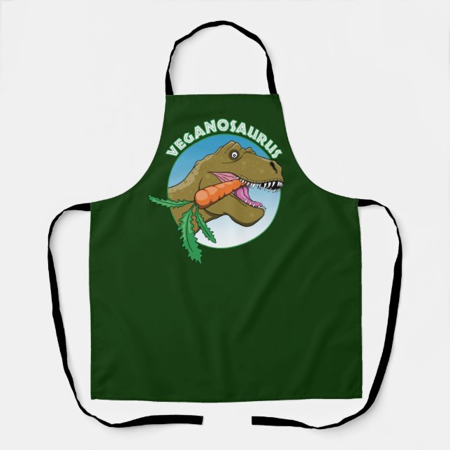 Tablier Vegan T-Rex - Humour du véganisme (Recto)
