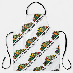 Tablier Vegans Rule ! Pile De Légumes