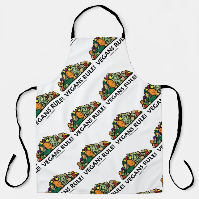 Tablier Vegans Rule ! Pile De Légumes (Recto)