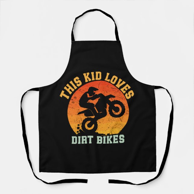 Tablier Vélo de terre drôle pour enfants (Recto)