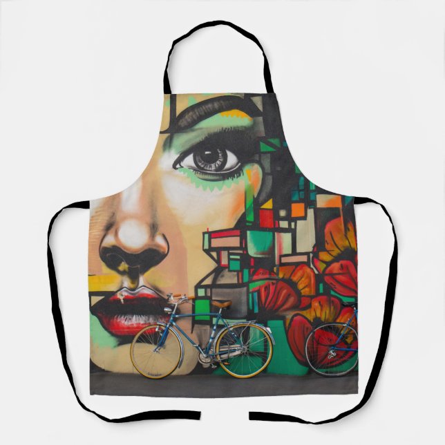 Tablier Vélos sur le mur de Graffiti (Recto)