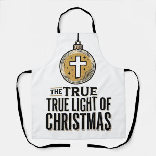 Tablier Véritable Lumière de Noël Ornement Chrétien Vintag