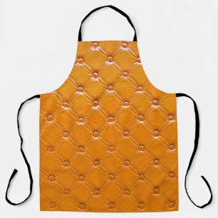 Tablier Véritable rembourrage en cuir marron.