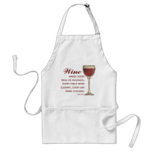 Tablier Verre à vin élégant d'amateur de vin de rouge a