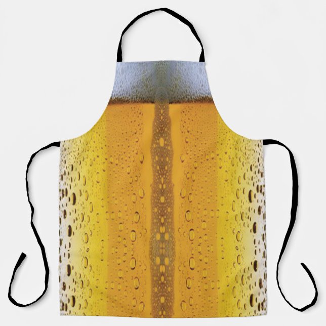 Tablier Verre de bière moussant (Recto)
