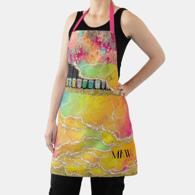 Tablier Version de manucure Apron de glam tropical (Insitu)