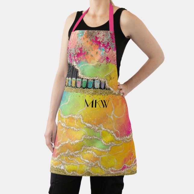 Tablier Version de manucure Apron de glam tropical (Insitu)