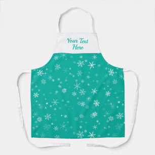Tablier Vert blanc Snowflake Motif Noël