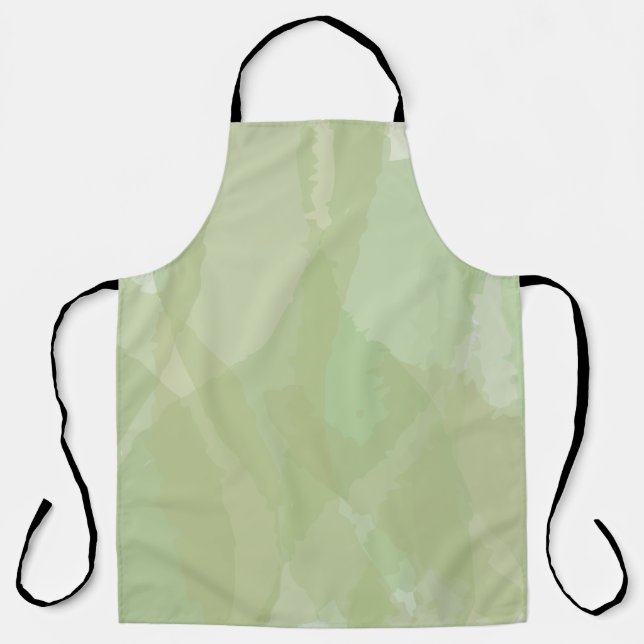 Tablier Vert, cool, aquarelle tendance motif abstrait (Recto)