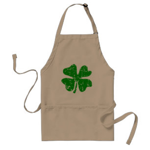 Tablier vert de BBQ de shamrock pour les hommes et