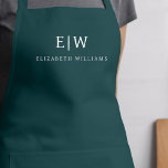 Tablier Vert Élégant Moderne Minimaliste Nom Monogramme<br><div class="desc">Appréciez votre expérience culinaire grâce à notre Apron de Cuisine Monogramme minimaliste Moderne Classique. Cette cuisine indispensable allie élégance intemporelle et minimalisme contemporain. Conçu avec précision, cet tablier n'est pas seulement un accessoire pratique, mais aussi un énoncé de style personnel. Le monogramme personnalisable et l'option de nom vous permettent d'imprégner...</div>