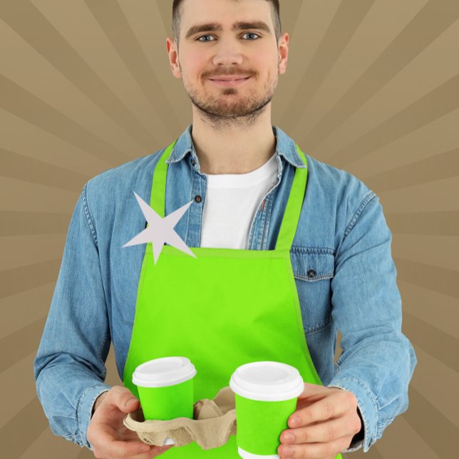 Tablier vert fluorescent -blanc (Créateur téléchargé)