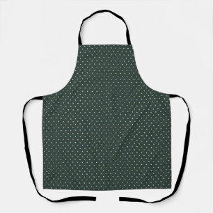 Tablier Vert foncé à pois