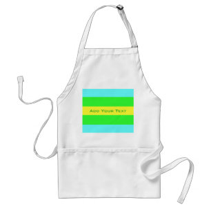 Tablier Vert jaune et Bleu Large bandes par STaylor