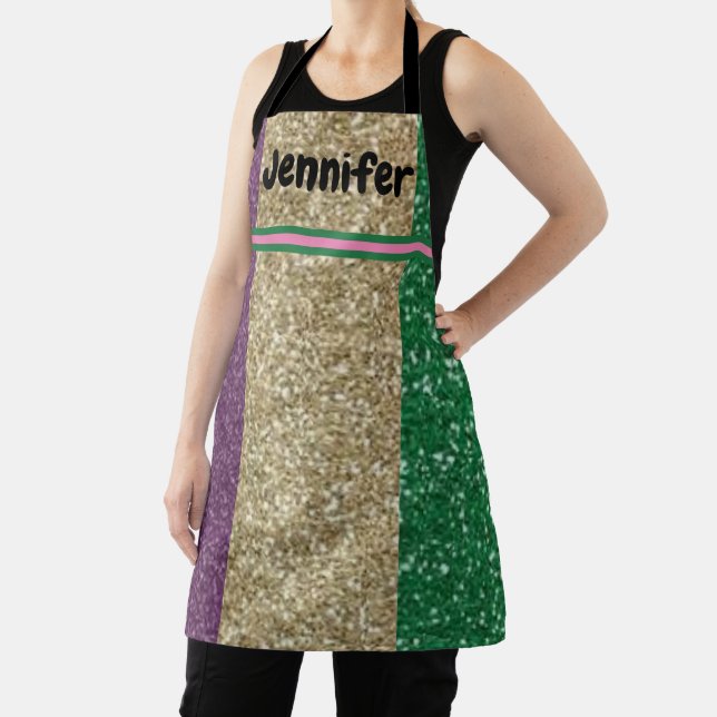 Tablier Vert Or Violet Glam Faux Paillettes Femmes Adolesc (Insitu)