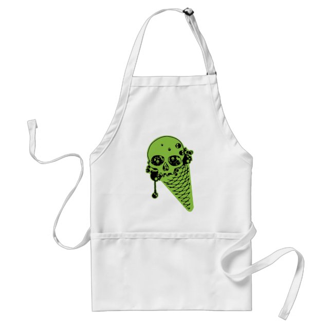 Tablier Vert Poison Crème de glace cône Adulte Apron (Devant)
