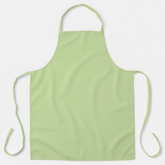 Tablier Vert pomme pastel uni  (Recto)