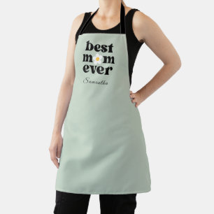 Tablier vert sauge Meilleure Maman pour la Fête de