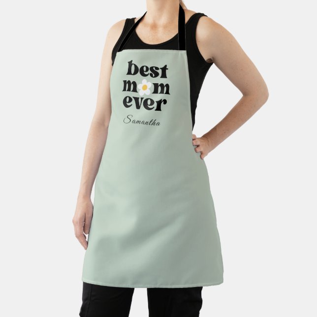 Tablier vert sauge Meilleure Maman pour la Fête de (Insitu)