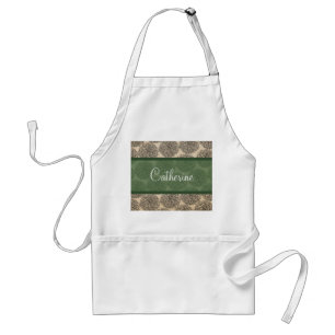 Tablier Vert Vintage Zinnia Apron